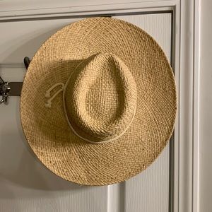 Flat Brimmed Straw Hat